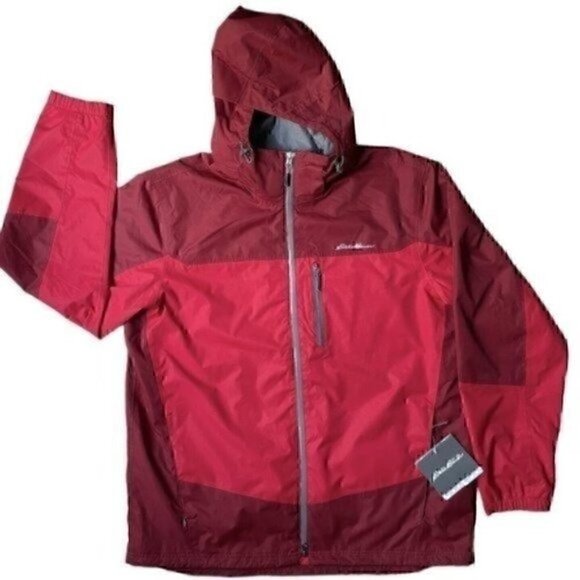 Eddie Bauer Outdoor Weatheredge Stoke Peak 3-in-1 Red + Burgundy Jacket Men’s XL - Picture 1 of 12